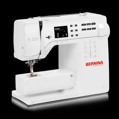 Máquina de costura branca BERNINA B 325 com visor digital