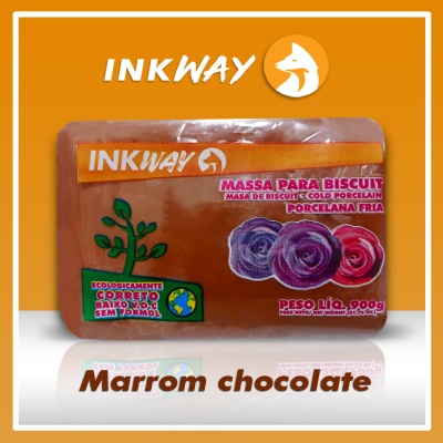 Pacote de massa para biscuit INKWAY cor marrom chocolate