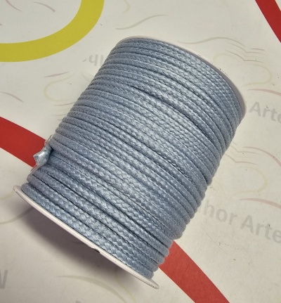 Carretel de fio trançado cinzento-azulado