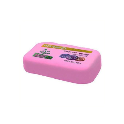 Sabonete rosa com embalagem com texto em inglês e peso 90g