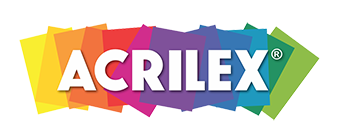Logótipo colorido da marca ACRILEX