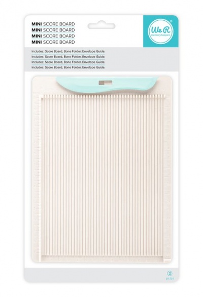 Mini Score Board branco com alça azul claro embalagem We R Memory Keepers