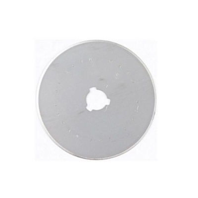 Disco metálico circular prateado com recorte central