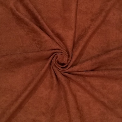 tecido castanho avermelhado aveludado franzido em espiral