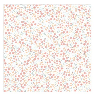 Padrão floral colorido em fundo branco