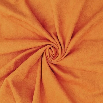 tecido macio de cor laranja alaranjada com textura aveludada
