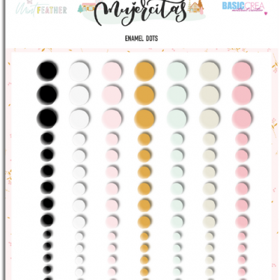 Pacote de pontos de esmalte em várias cores e tamanhos