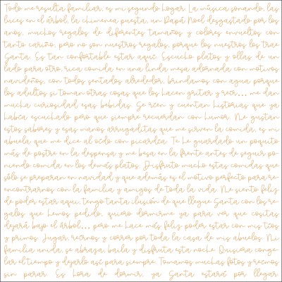 Parede interior decorada com texto manuscrito em castanho sobre fundo bege