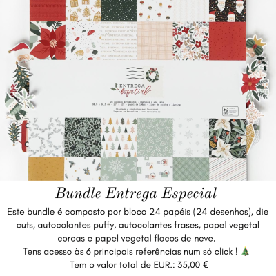 Kit de papelaria natal com 24 papéis coloridos e decorativos