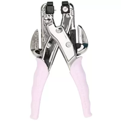 Ferramenta multifuncional metálica com punhos cor-de-rosa claro