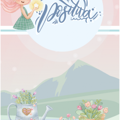 Ilustração infantil com casas criativas, flores e personagens