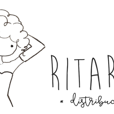 Logotipo com personagem feminina e texto RITARITA