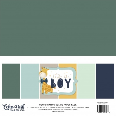 Kit de papel coordenado com cores sólidas para scrapbooking