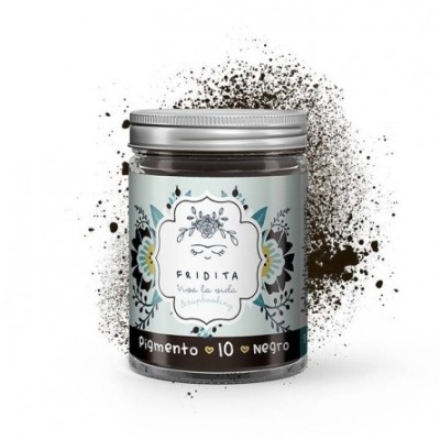 Frasco de pimento preto com etiqueta decorativa e tampa metálica.