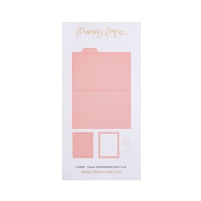 Recortes cor-de-rosa e branco para artesanato em cartolina branca