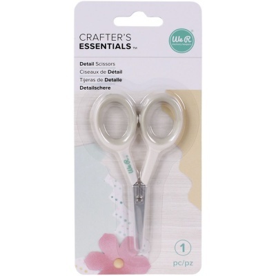 Tesoura de artesanato em embalagem com texto Crafter's Essentials