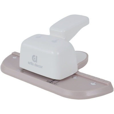 Furador de papel branco e bege Artis Decor com alavanca