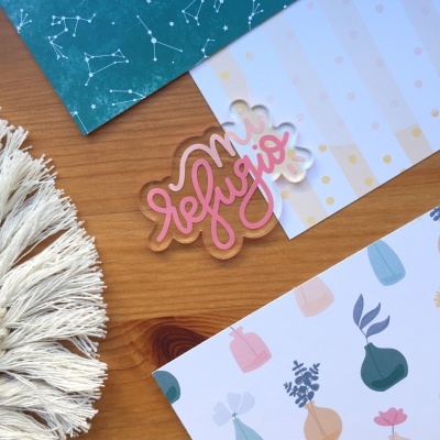 Autocolante com texto 