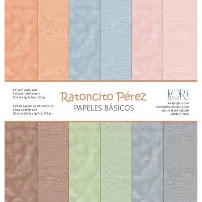 Blocos de papel decorativo em várias cores pastéis