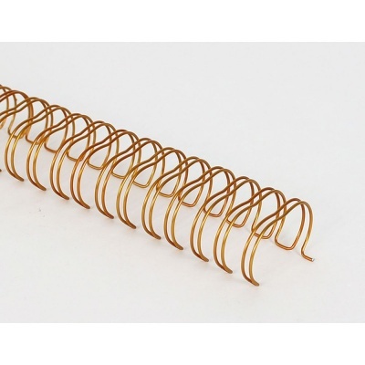 Espiral metálico dourado para encadernação