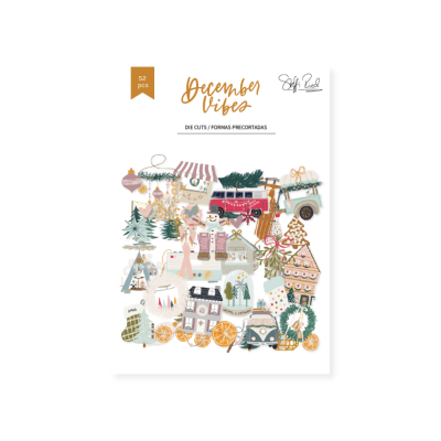 Conjunto de recortes natalícios em papel com vários desenhos festivos