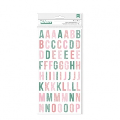 autocolantes coloridos em forma de letras maiúsculas