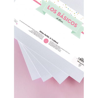 Bloco de cartão grosso branco texturado com padrão quadriculado