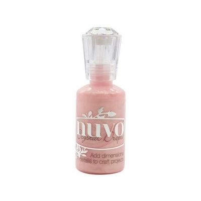 Frasco de tinta rosa claro Nuvo Crystal Drops com tampa transparente