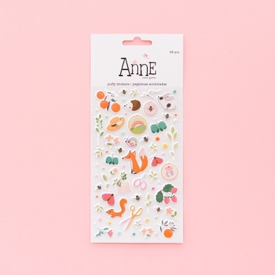 Pack de autocolantes Anne coloridos com desenhos de esquilos, flores, frutas e arco-íris