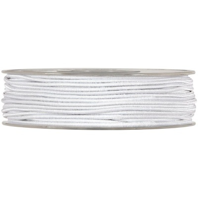 Rolo de cordão branco para costura ou artesanato
