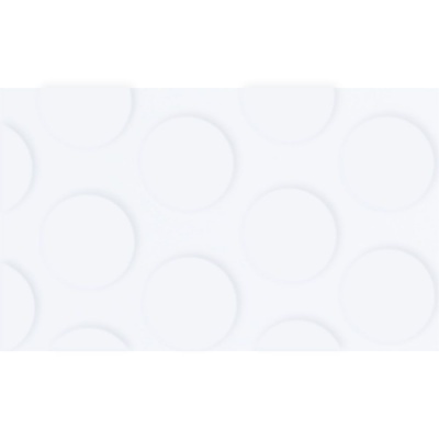 Superfície branca com padrão de círculos em relevo