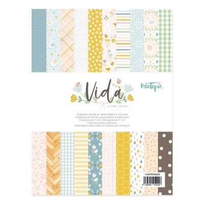 Bloco de papel para origami Vida com estampados coloridos e padrões variados