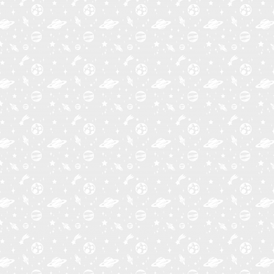 Papel de parede cinza claro com desenhos espaciais brancos