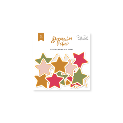 Pacote de estrelas de feltro coloridas para decoração