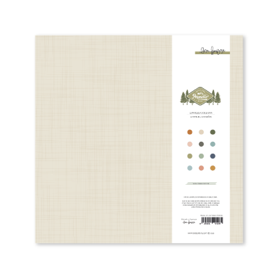 Folha de scrapbooking dupla-face com padrão quadriculado e etiquetas