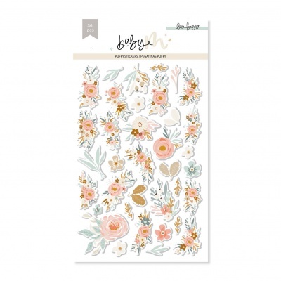 Folha de autocolantes florais em relevo para decoração