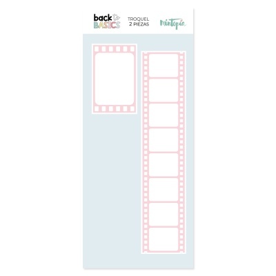 Pacote de troqueles em forma de película de filme fotográfico rosa claro