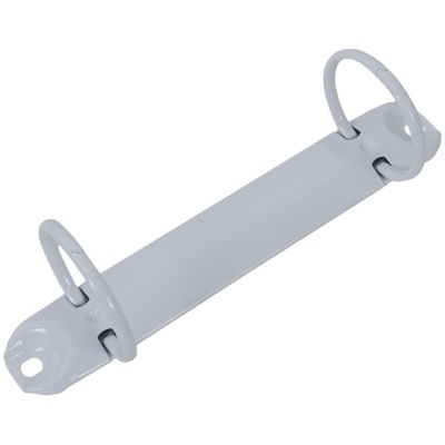 Argolas metálicas brancas para fichário com duas argolas duplas