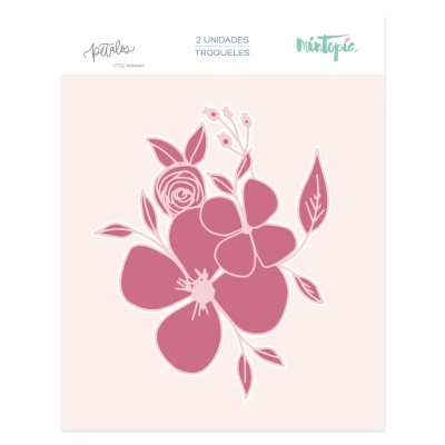 Recortes de papel com flores cor-de-rosa para artesanato