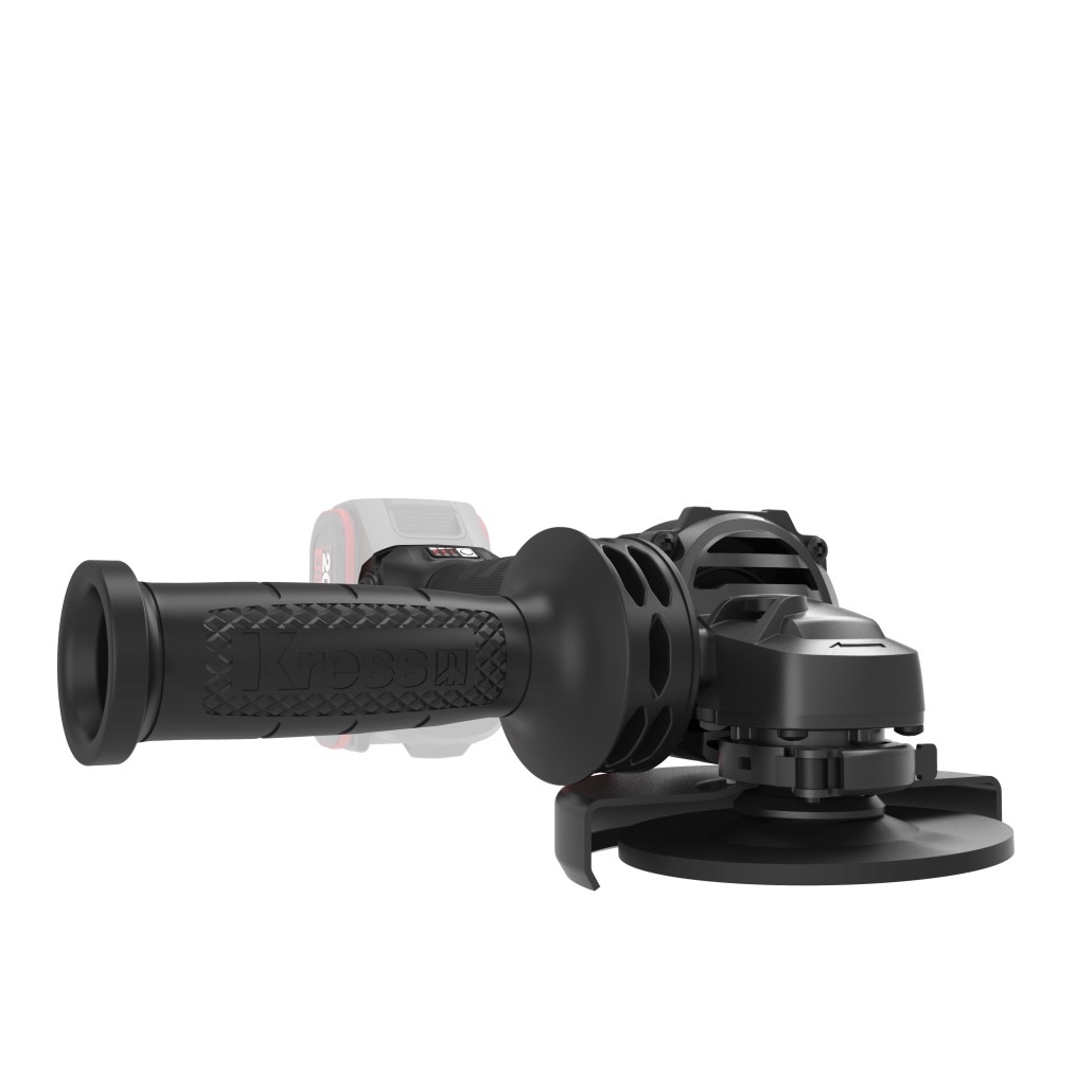 Rebarbadora Angular KUH04 Esmerilhadora angular com empunhadura lateral preta e disco de corte