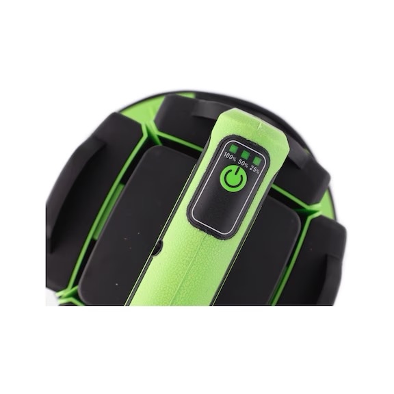 Lâmpada de trabalho RECA ZONA 4 Rolo de ginástica verde com painel digital e botão verde