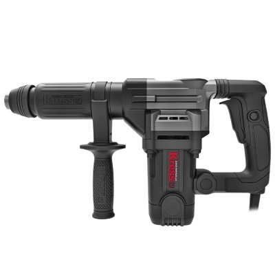 Martelo perfurador elétrico preto com pega lateral e marca Kress