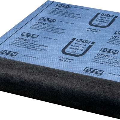 Tapete azul e preto em rolo com texto OTTO