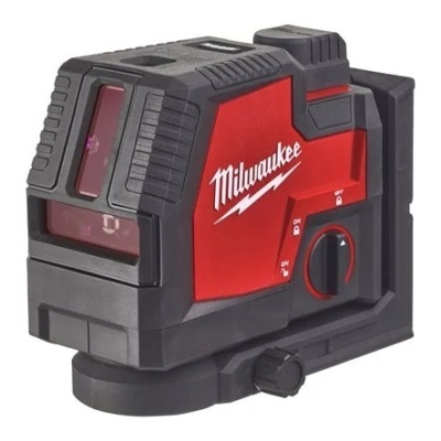 Aparelho de nivelamento a laser Milwaukee preto e vermelho
