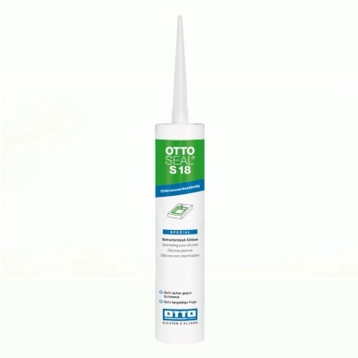 Tubo de cola Otto Seal S18 com rótulo verde, azul e branco