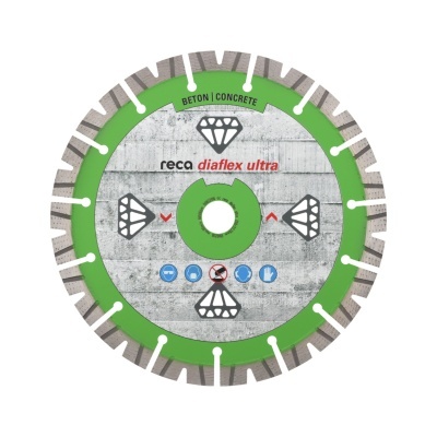Disco de corte verde e cinza para betão RECA diaflex ultra