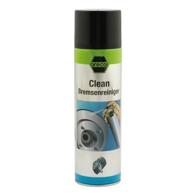 Spray de limpeza para travões arecal com corpo branco e tampa preta