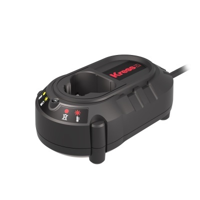 Carregador preto Kress com indicadores LED e cabo