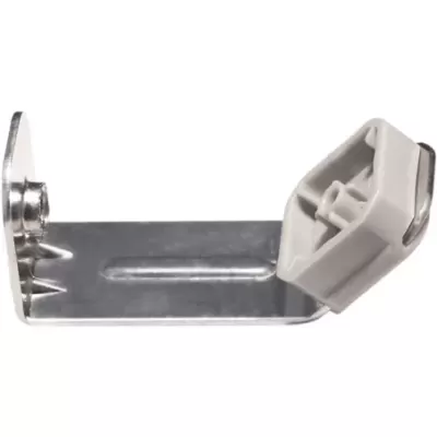 Suporte metálico com peça plástica branca