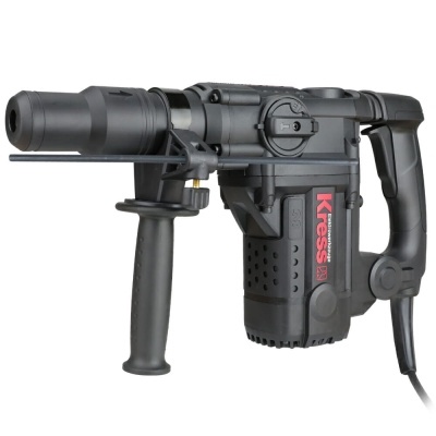 Martelo perfurador eléctrico Kress preto com punho e pega frontal